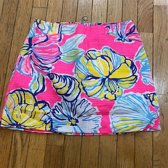 Lilly Pulitzer Dresses & Skirts - Lilly Pulitzer Women's Pink Floral Skort Size 0 Summer Casual vacation